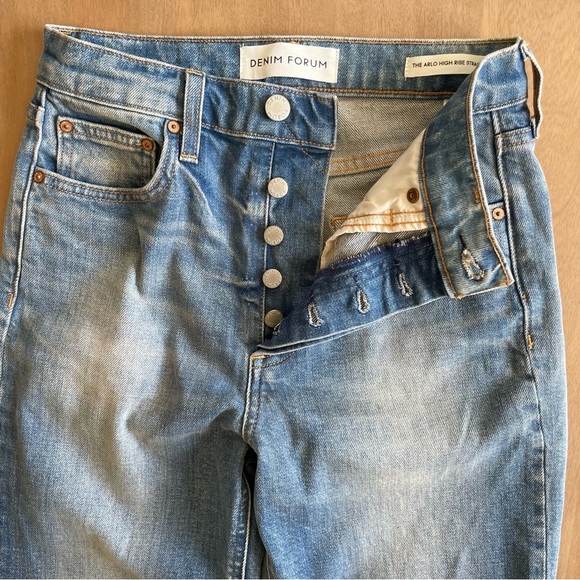 Denim Forum Arlo High Rise Straight Jeans - Picture 6 of 11